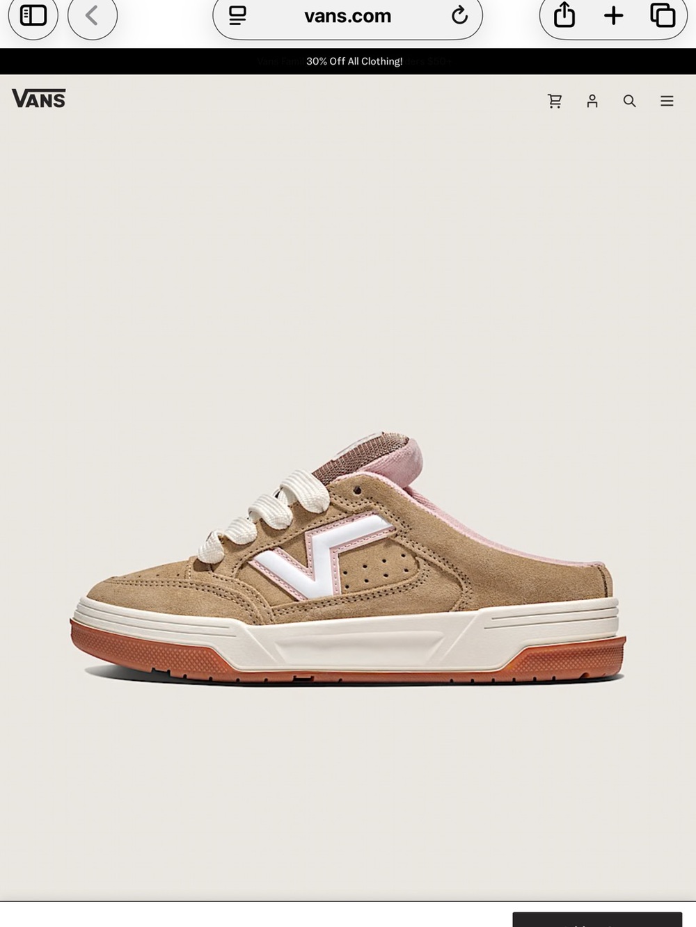 Vans slide in mule sneaker shoe $90